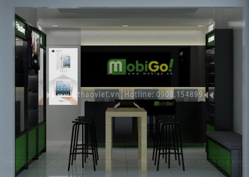Thiết kế & thi công shop điện thoại Mobigo