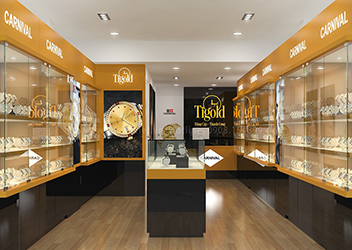 Thiết kế nội thất shop đồng hồ Tigold - Lê Hồng Phong