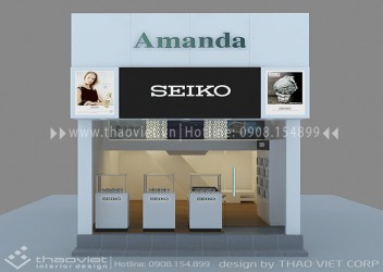Thiết kế  & thi công shop đồng hồ Seiko Amanda